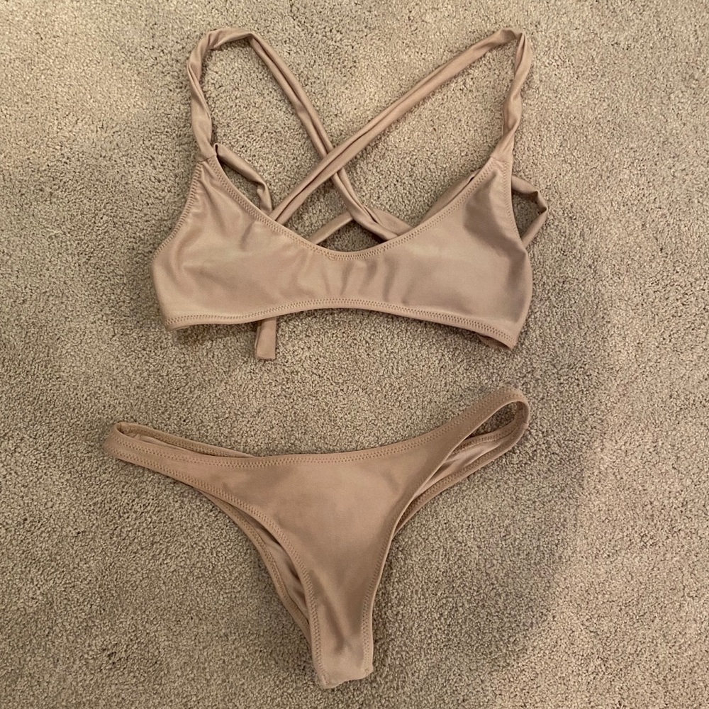 White Fox Bikini in Oyster